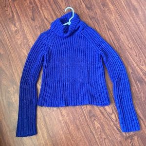 Arizona Blue Turtle Neck Cropped Knit Sweater